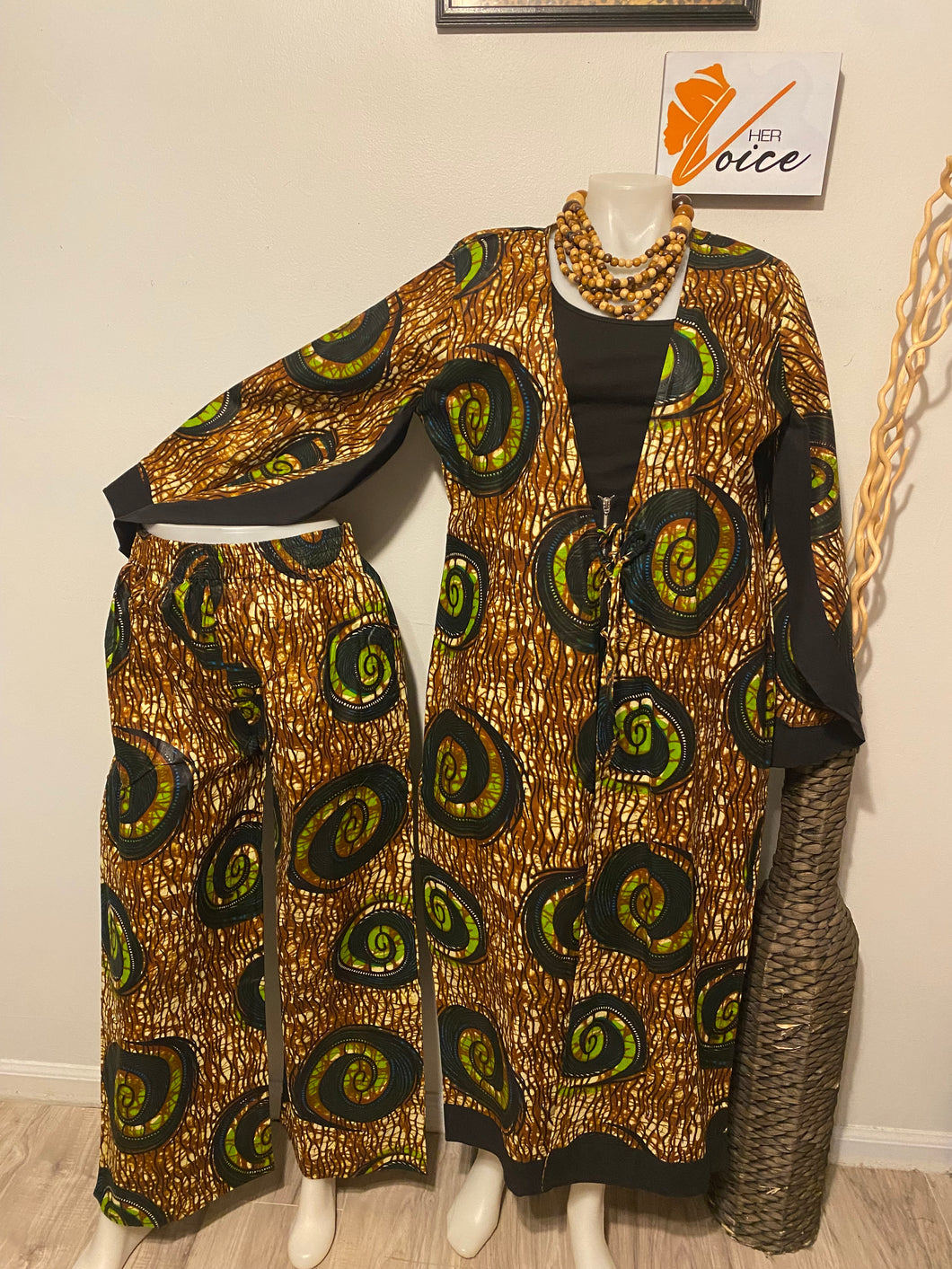 African Print 2 piece Pants Set