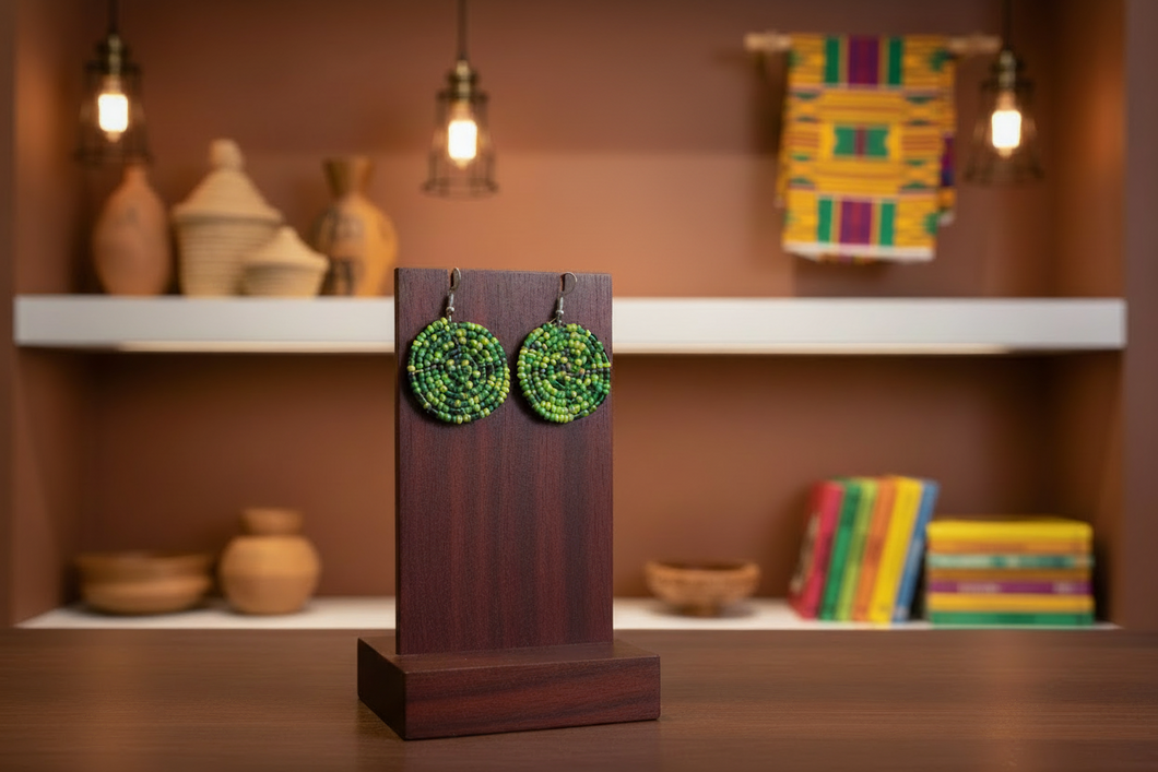 Amani Circle Beaded Earrings