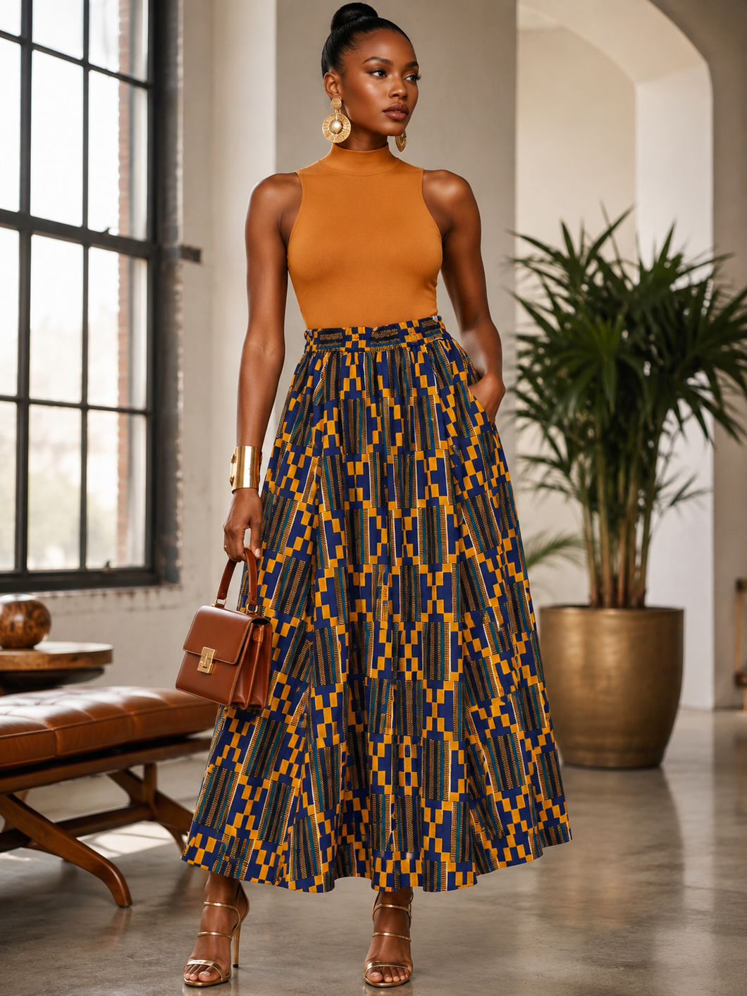 The Kente Royalty Maxi Skirt