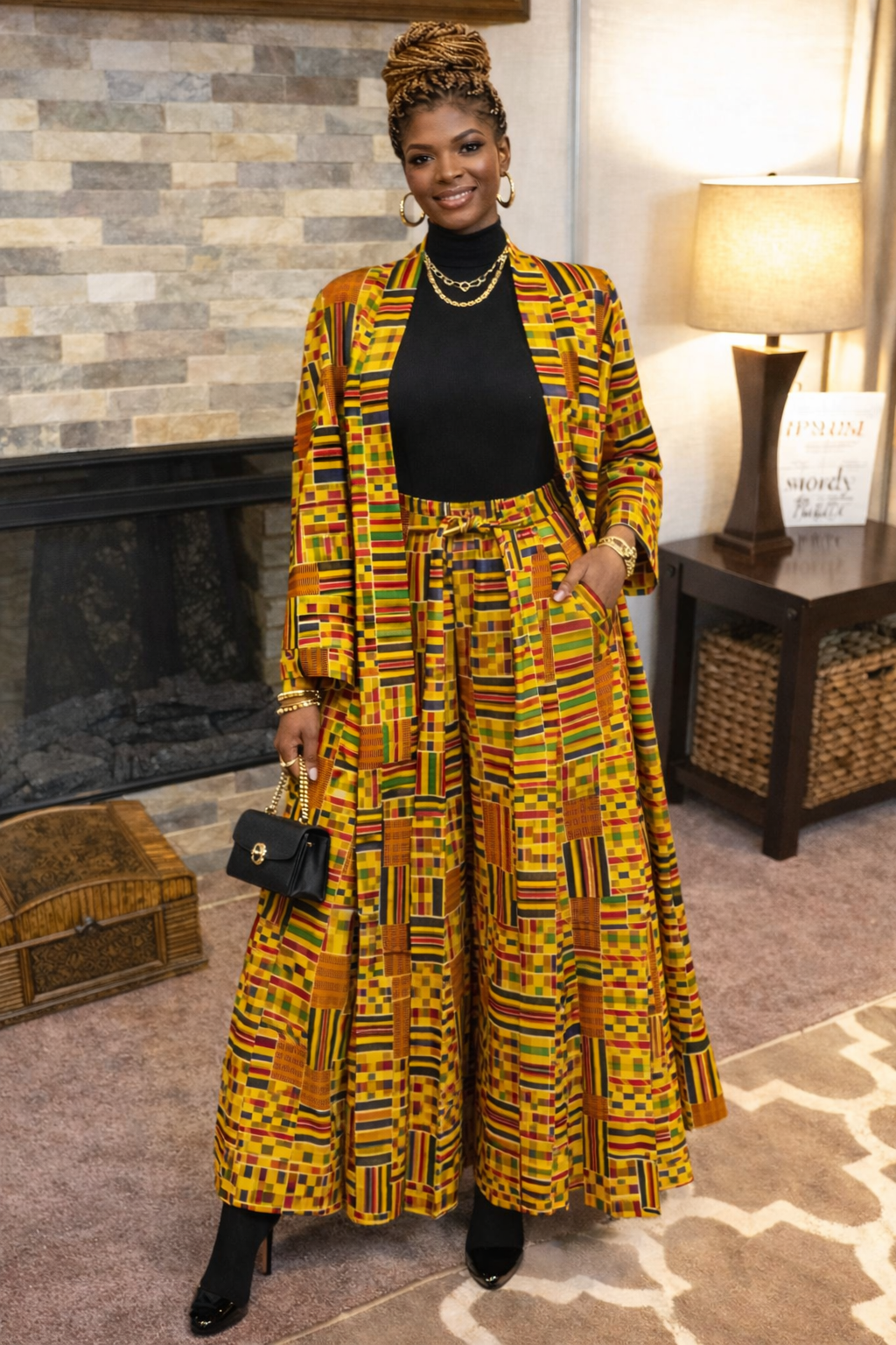 Kente Legacy Luxe Duster & Palazzo Set