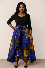 Blue and Gold African Print Pant/Skirt