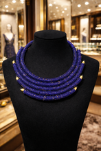 Abeni Royal Blue Beaded Necklace Set