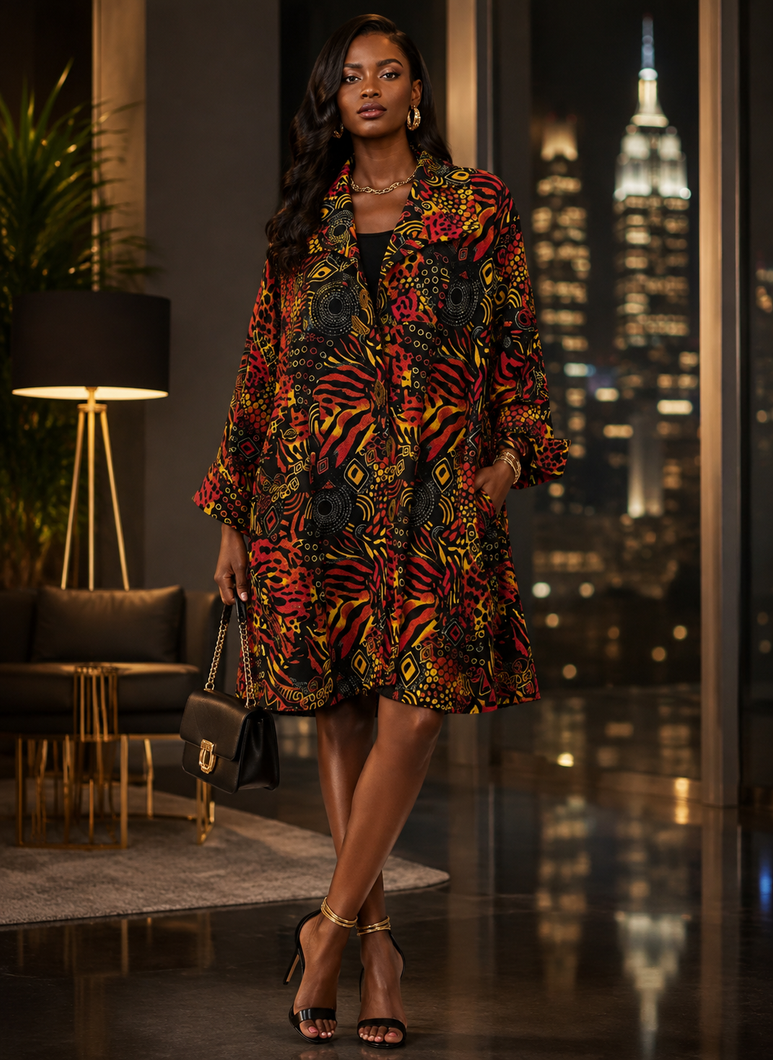 The Afia Ember Coatdress
