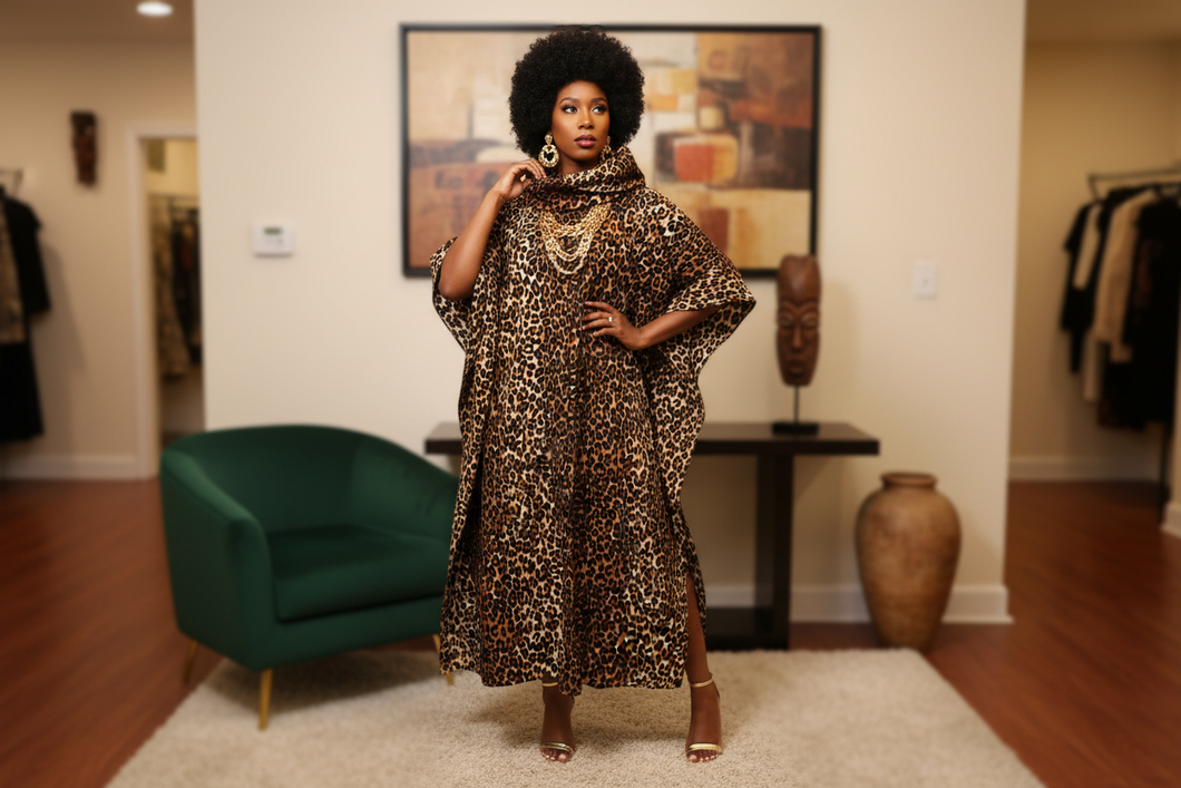 Sahara Gold Leopard Kaftan