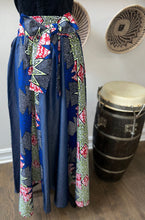 African Print and Denim Maxi Skirt 2