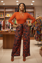 Sunset Wave Ankara Cargo Pants