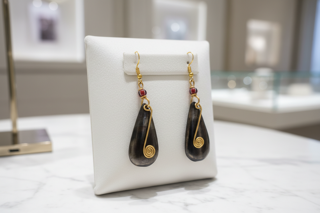 Midnight Flame Artisan Earrings
