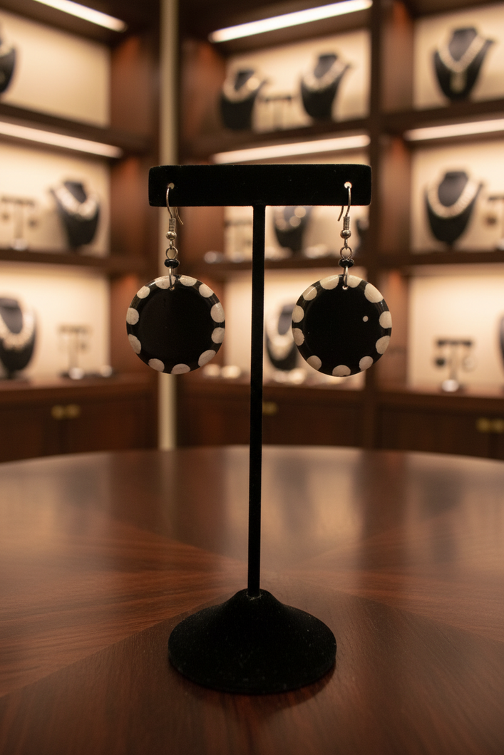 Nia Dotted Statement Earrings