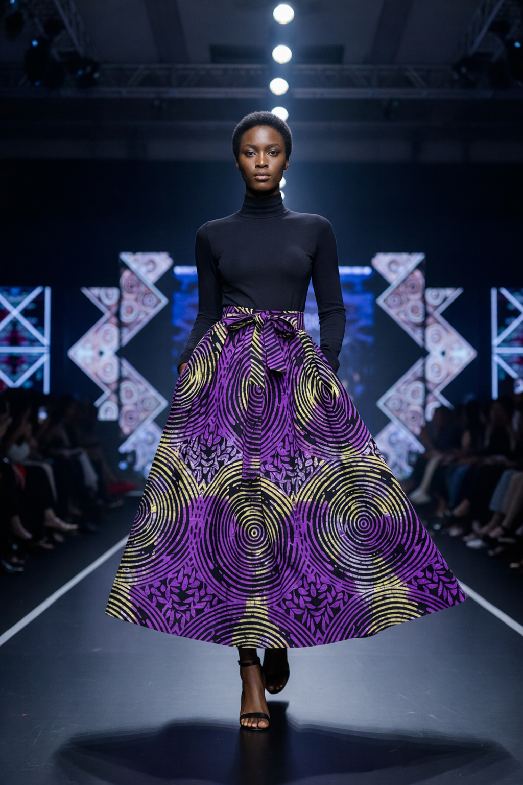 Royal Amara Swirl Maxi Skirt