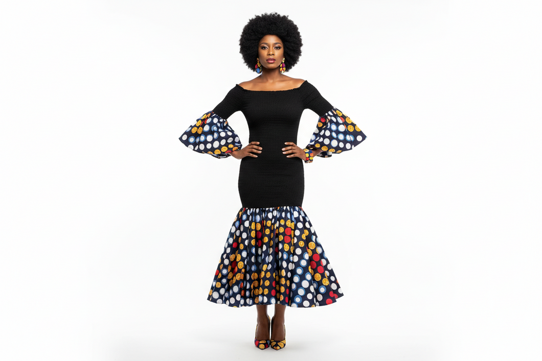 The “Zuri Royale Ankara Mermaid Dress”