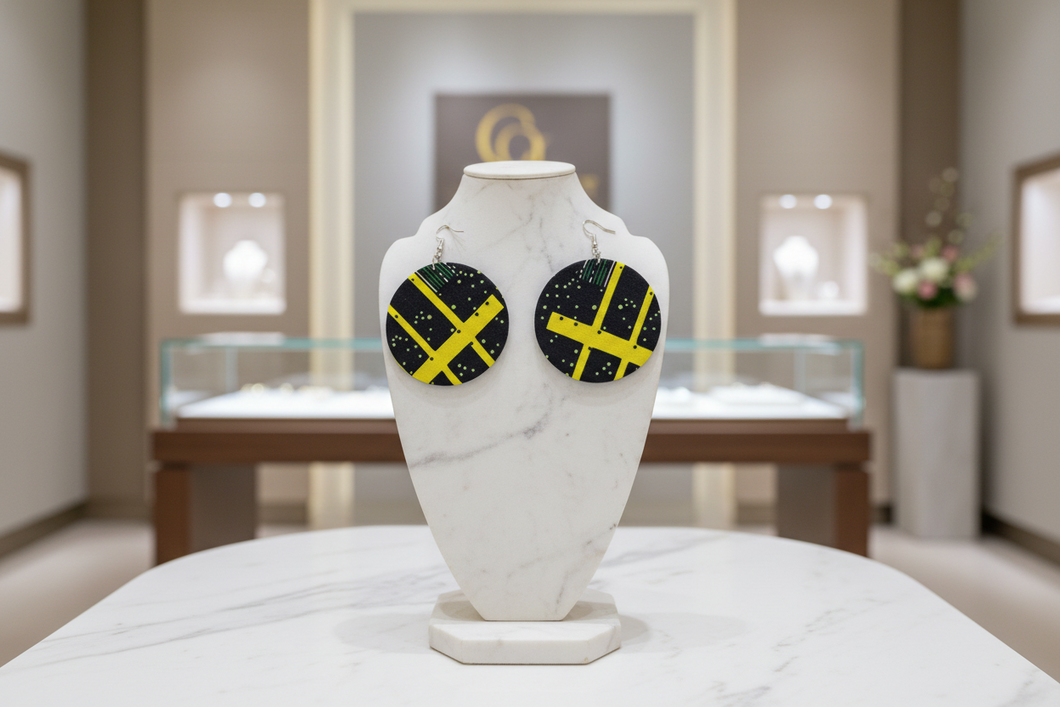 Adinkra Cross Unity Earrings