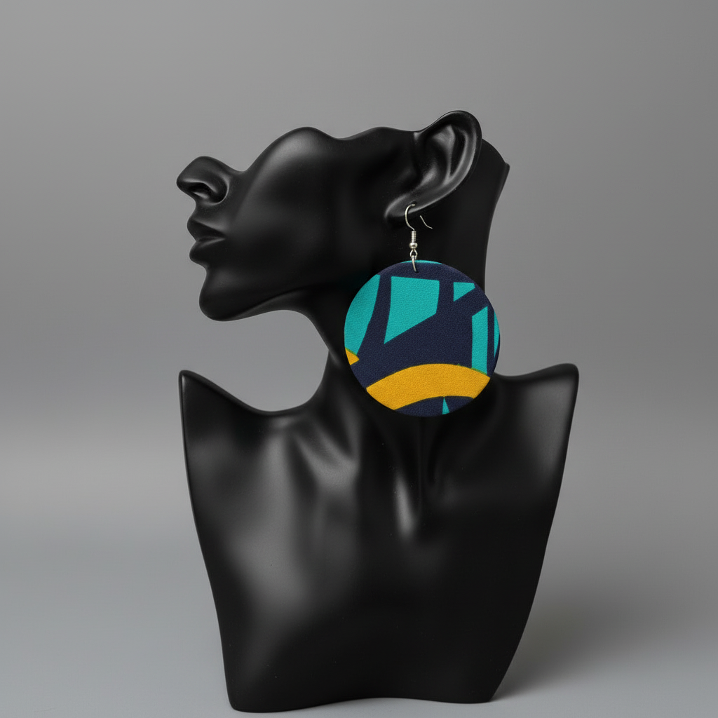 Ayo Sunrise Ankara Circle Earrings