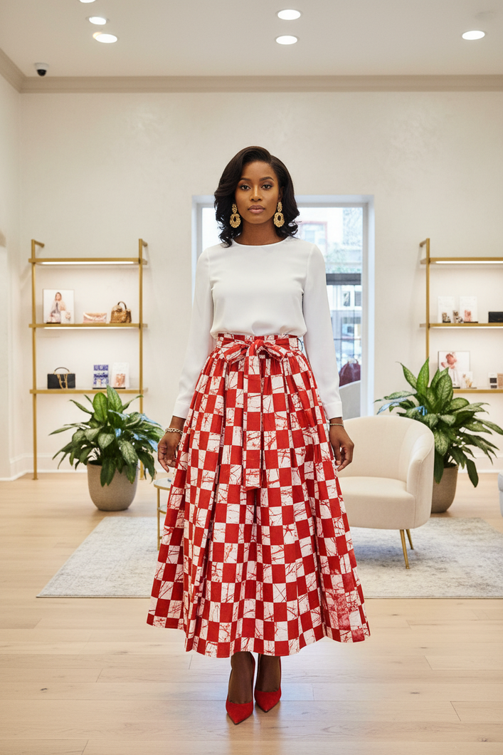 Naomi Geometric Maxi Skirt