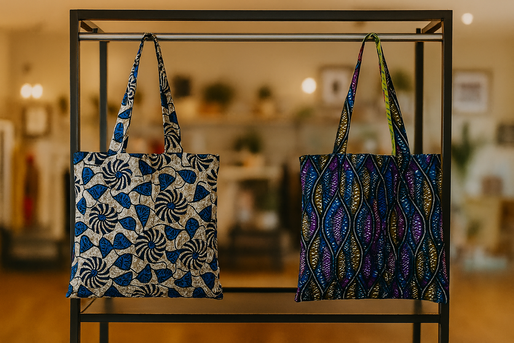 Ankara Print Reversible Tote -Support Liberia Clinic URGENT NEED!!! 🇱🇷