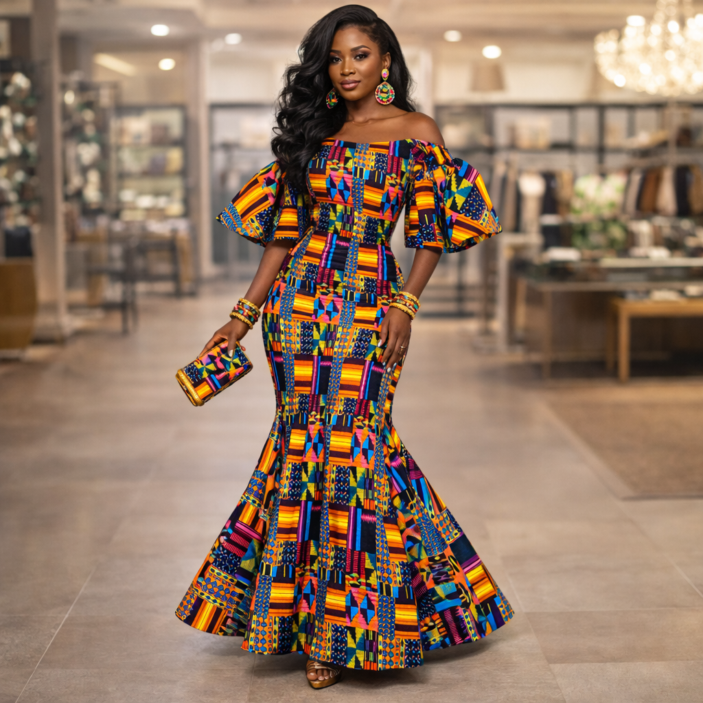 The Royal Kente Mermaid Gown
