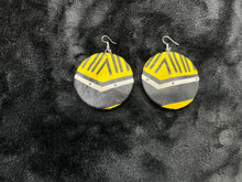 Makeda Crown Ankara Circle Earrings