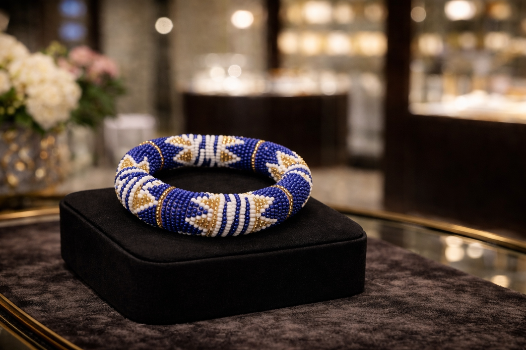 Royal Zuri Beaded Statement Bracelet