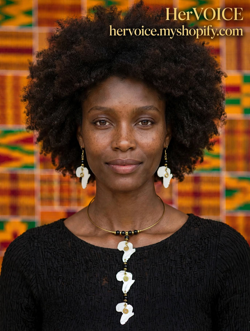Sankofa Mama Africa Triple Drop Choker & Earring Set