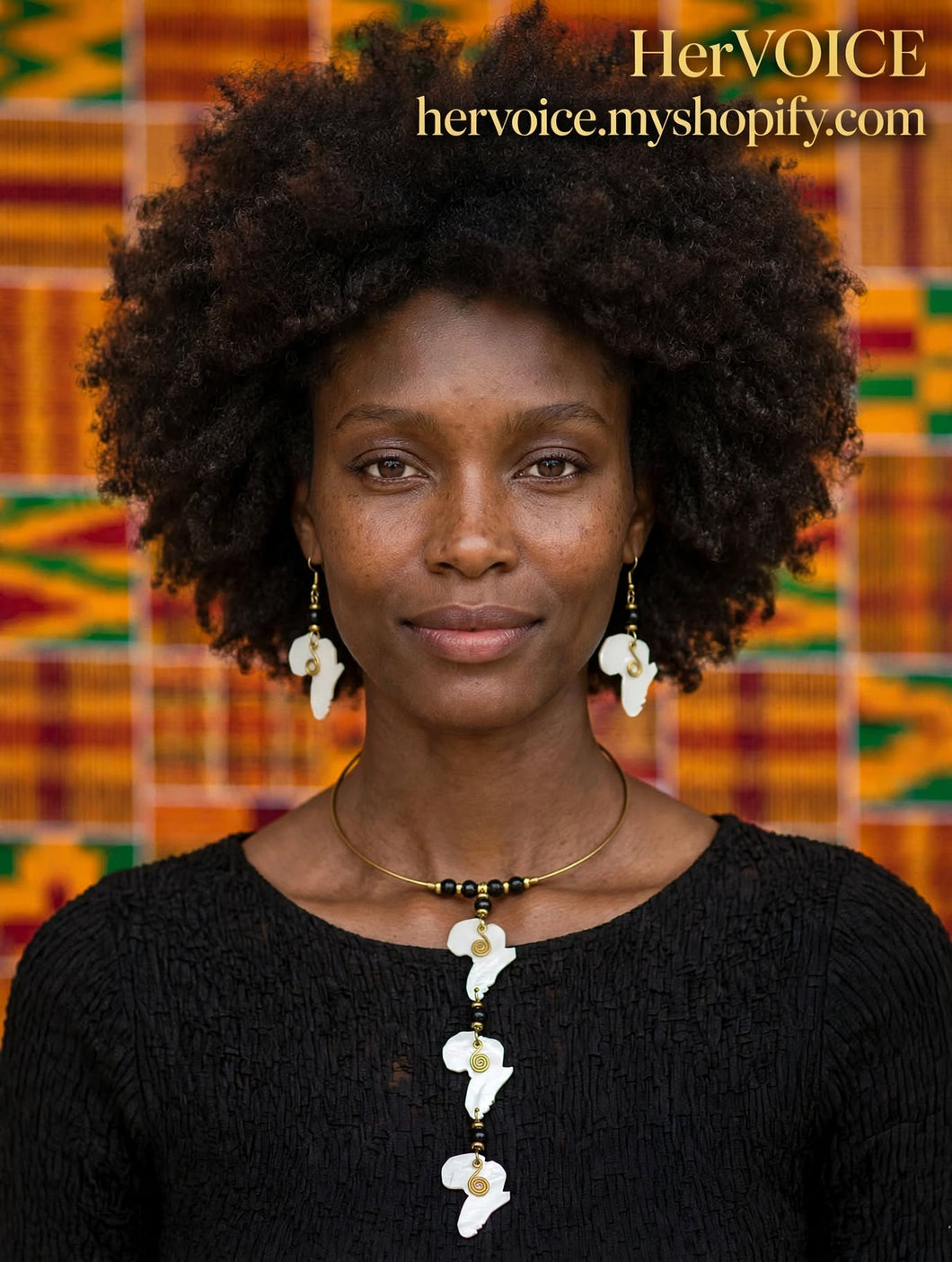 Sankofa Mama Africa Triple Drop Choker & Earring Set