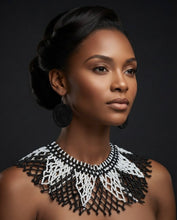 HerVOICE - Monochrome Majesty Zulu Beaded Collar Set