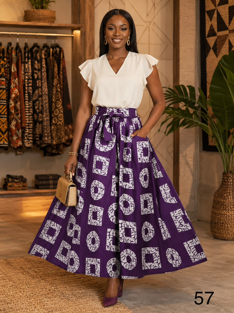 Royal Rhythm Ankara Print Maxi Skirt