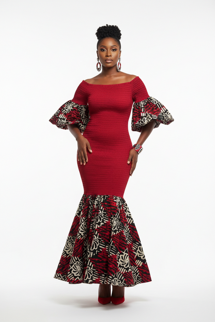 The “Zuri Royale Ankara Mermaid Dress”