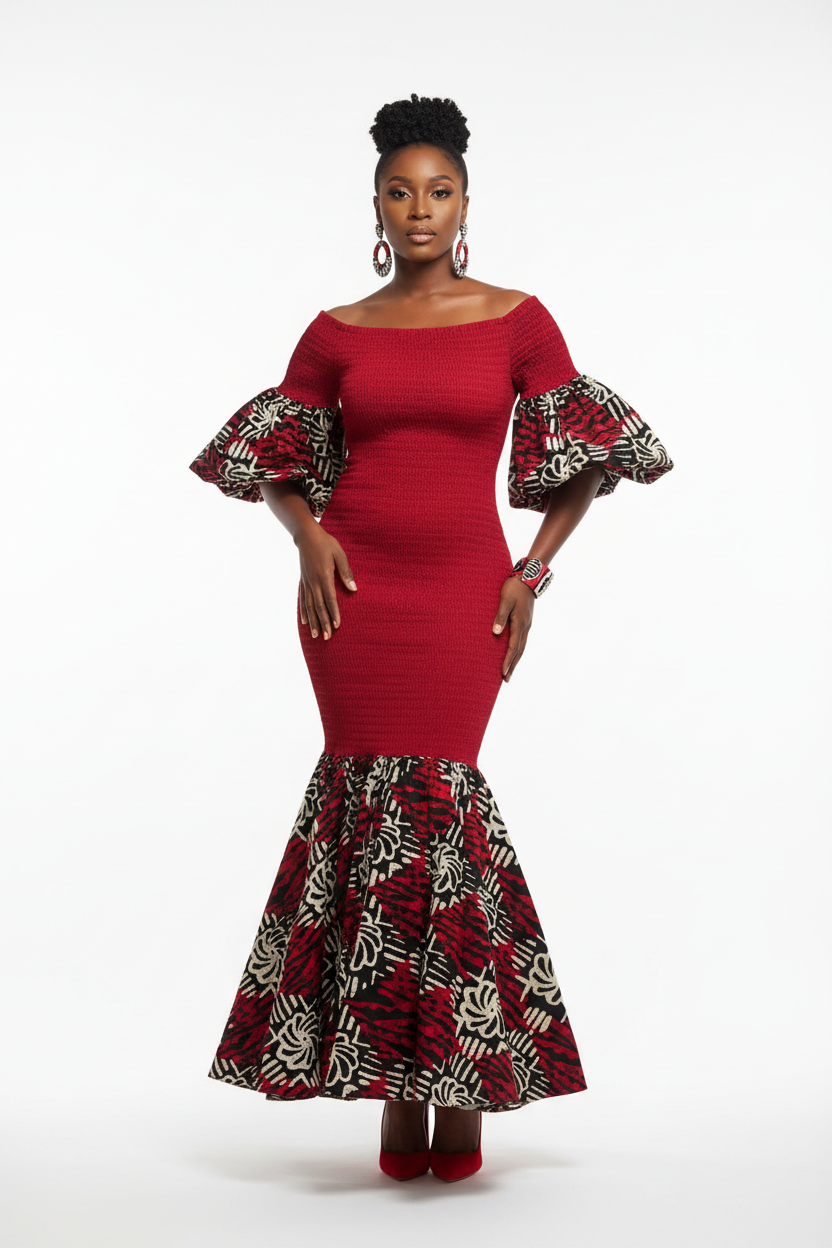 The “Zuri Royale Ankara Mermaid Dress”