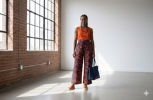 Sunset Wave Ankara Cargo Pants
