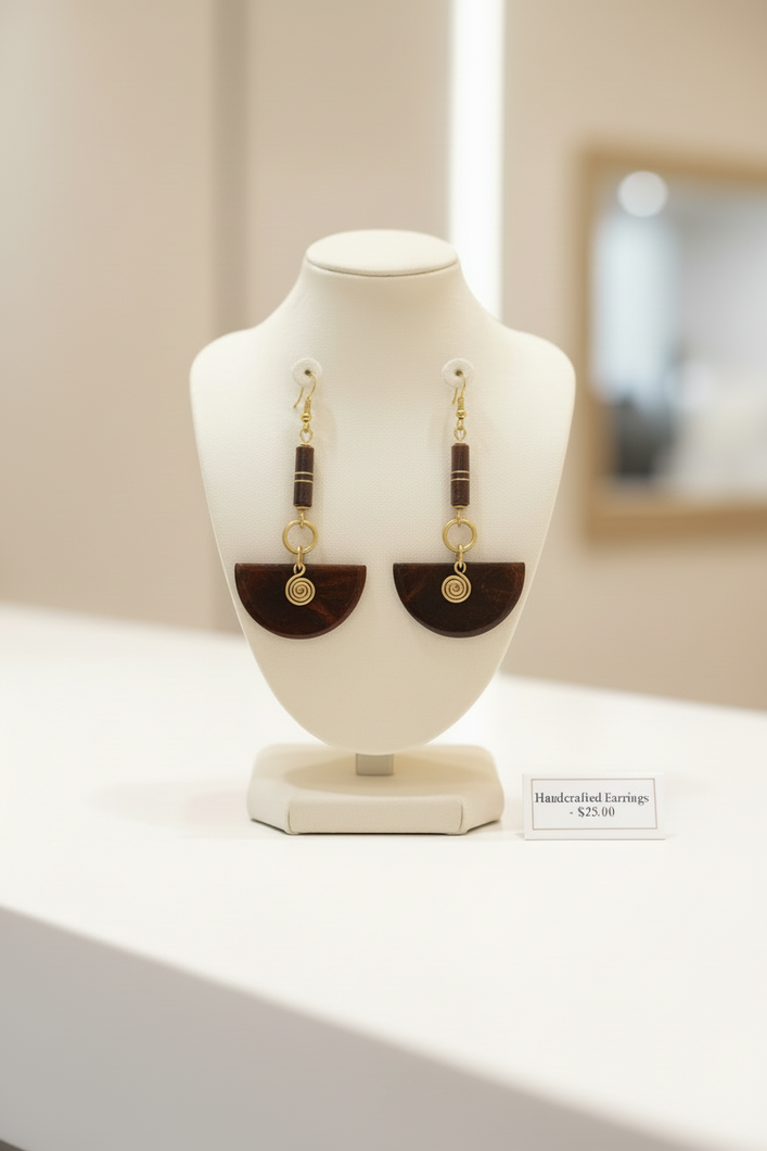 Earth & Elegance Artisan Bone Earrings
