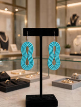 The INFINITY Statement - Turquoise Beaded Earrings