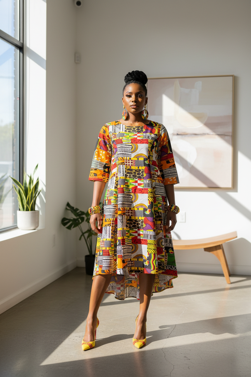 Amara High-Low Tunic Dress