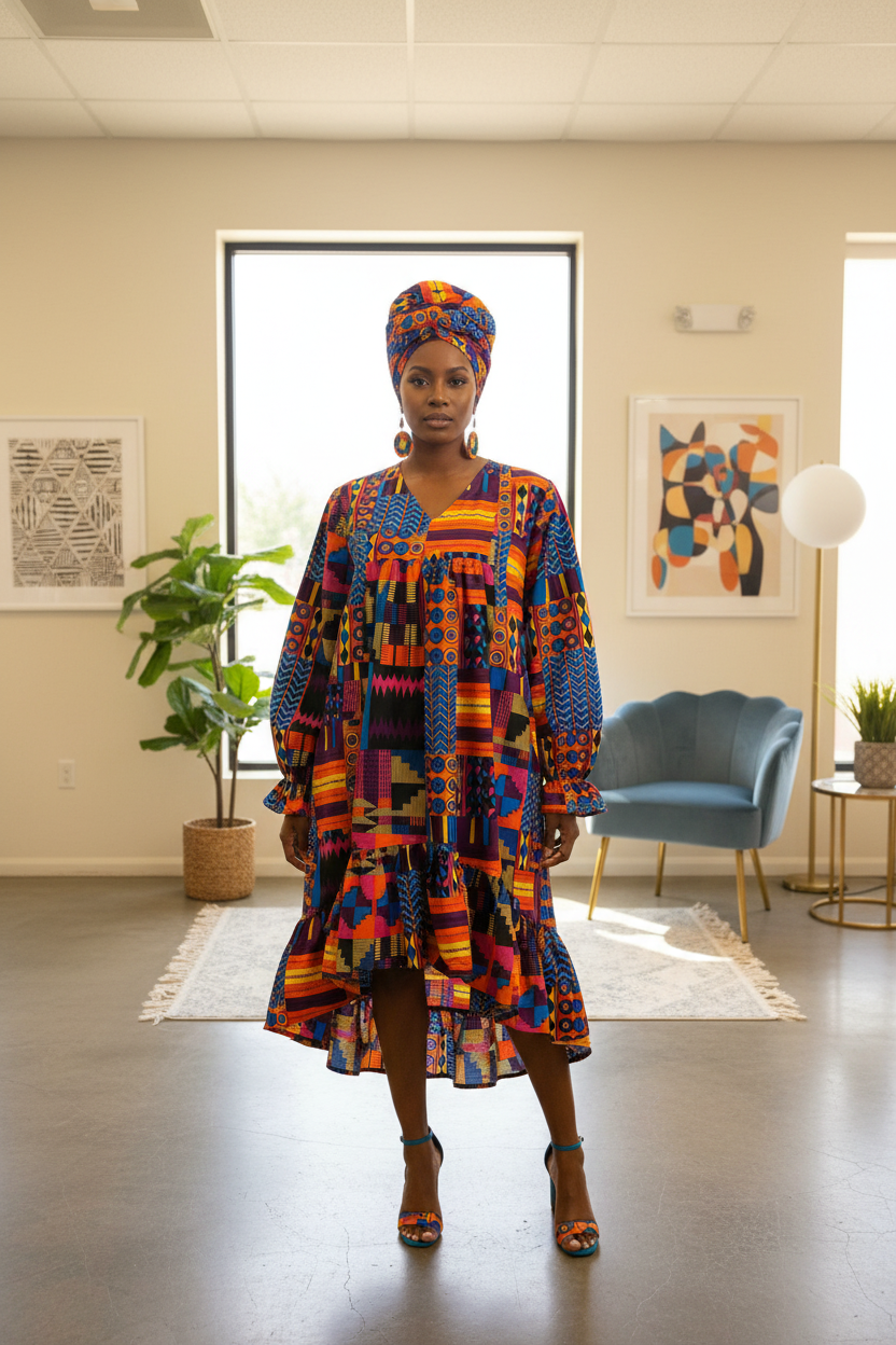 Imani Tiered High-Low Dress