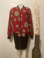 Red African Print Jacket