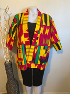 Kente Print (Red/Yellow/Green) Jacket