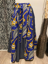 African Print and Denim Maxi Skirt 4