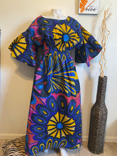 Bell sleeves African Print Maxi Dress