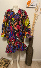 African Multi Print High/Low Dress