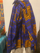 Blue and Gold African Print Pant/Skirt