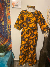 Gold/ Blue/Black 2 piece Pants Set