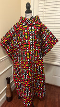 Red African Print Dress/Kaftan