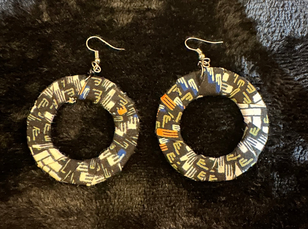 Black African Print Earrings (Copy)