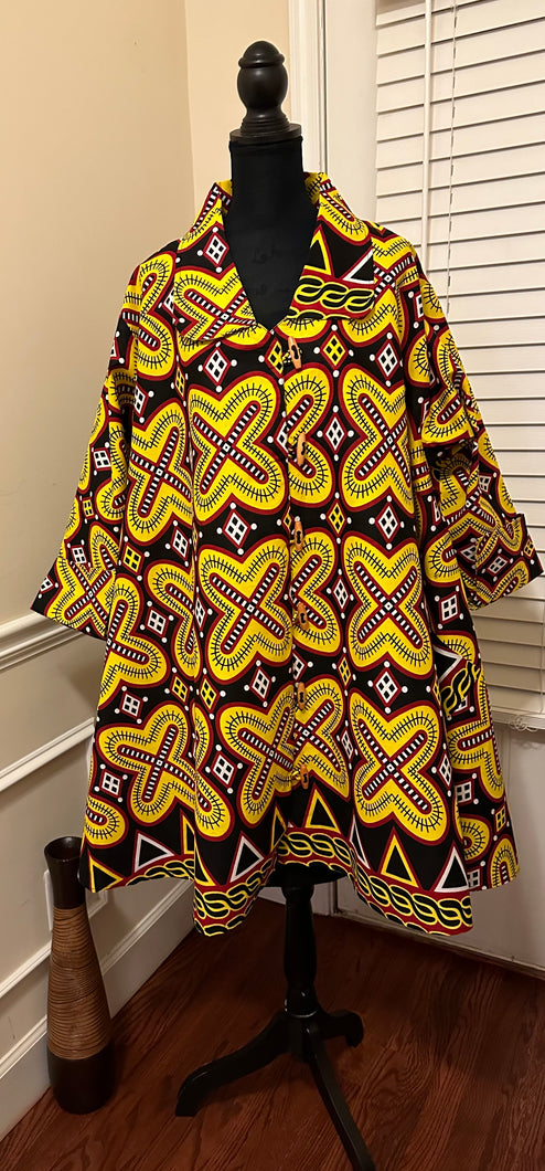 Multi African Print Top/Blouse/Dress/Jacket Swing
