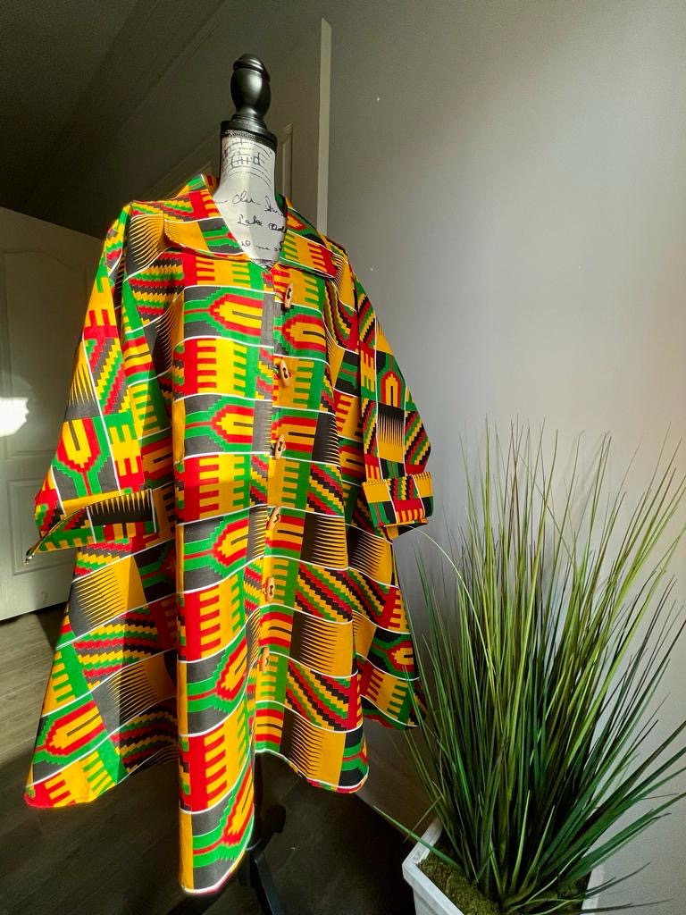 Kente African Print Top/Blouse/Dress