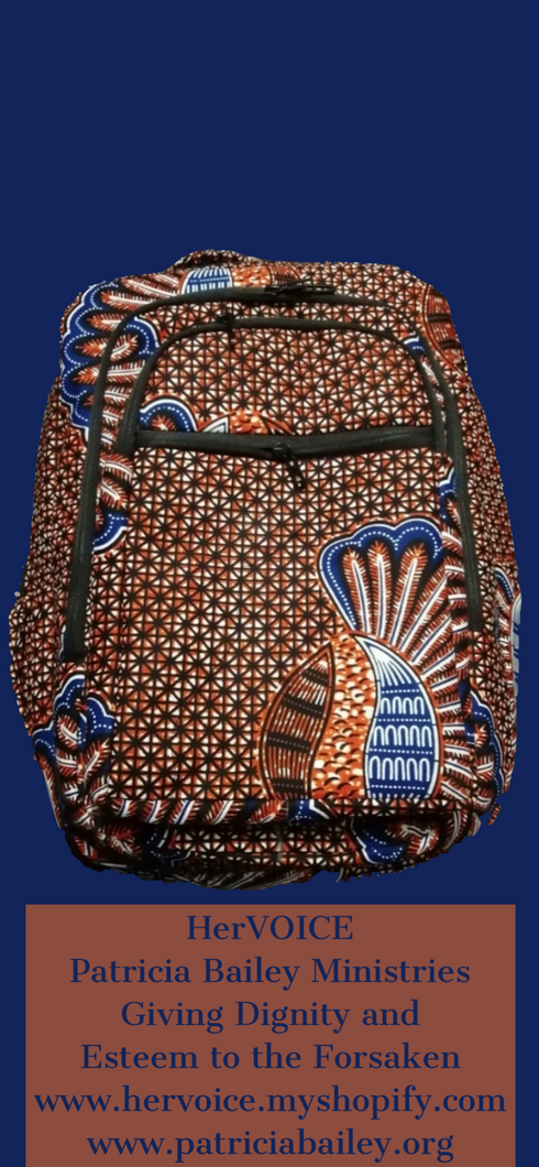 African Print Backpack 4
